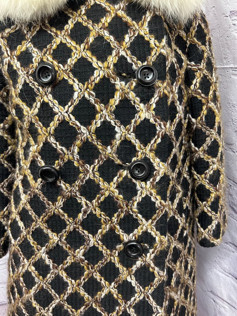 Vintage Textured Wool Dress With Matching Coat. — image 3 of 8
